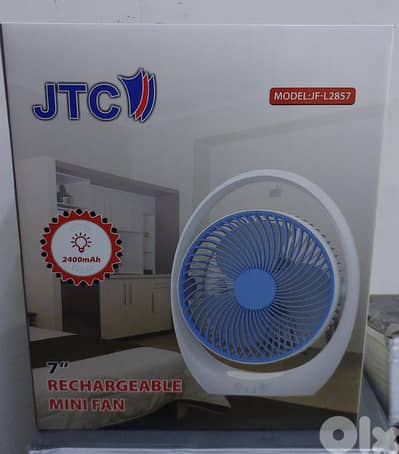 Jtc rechargeable Mini Fan 7 inch jf-L2857