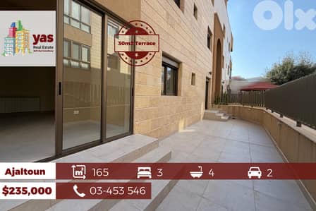Ajaltoun 165m2 | 30m2 Terrace | New | Mountainv View | Super Luxurious