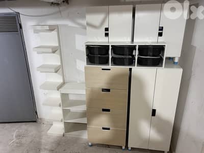 Complete Modular Storage Cabinets & Shelves Set - Great Condition!
