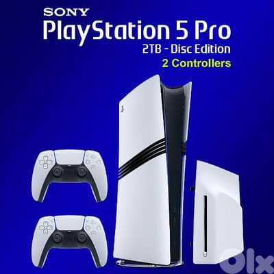 PS5 Pro 4K, 2TB, HDR, Two Controllers + FC26 PS5-CFI7021