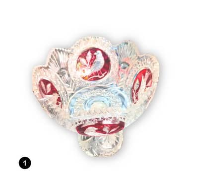 European Vintage Crystal Collection – Bohemian Style Red Cut Crystal