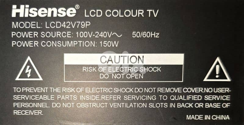 42" Hisense TV like NEW! 1