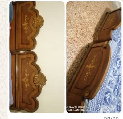 تختين أنتيك مع كومنيدن بلا فرش