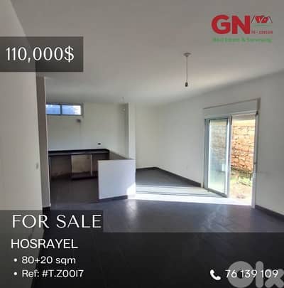 For Sale Apartment in Hosrayel 80m+Garden20m ONLY for 110K في حصرايل