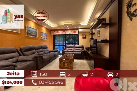 Jeita 140m2 | 40m2 Terrace | Well Maintained | Furnished | View |EL/TO