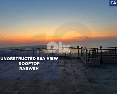 Unobstructed Sea-View Rooftop, sea view, Rabweh/الربوة REF#TA133599