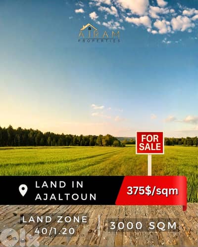 Land in Ajaltoun | 3000 sqm | 375$/sqm