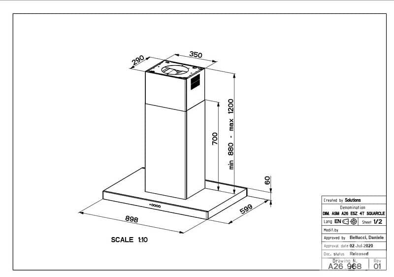 FABER ISLAND HOOD 90CM 685M3/H STANLESS(BU) 3
