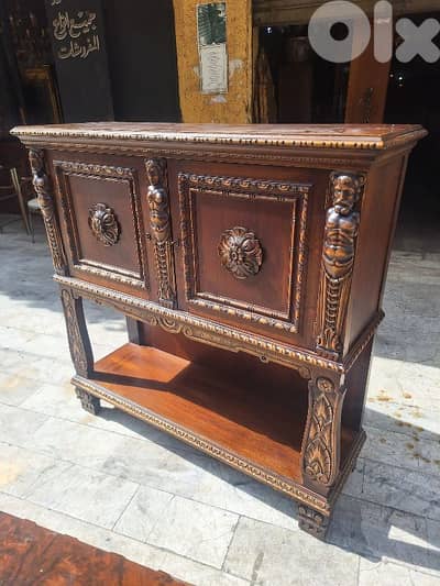 باهو ديسير فرنسي انتيك خشب سنديان من الروائع حفر يد