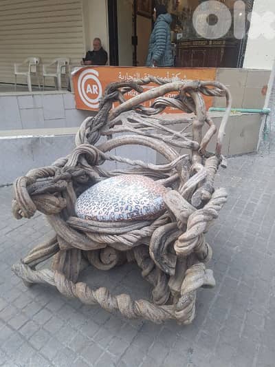 كنب فوتوي خارجي استعمال حديقة مميزة من الشجر الطبيعي