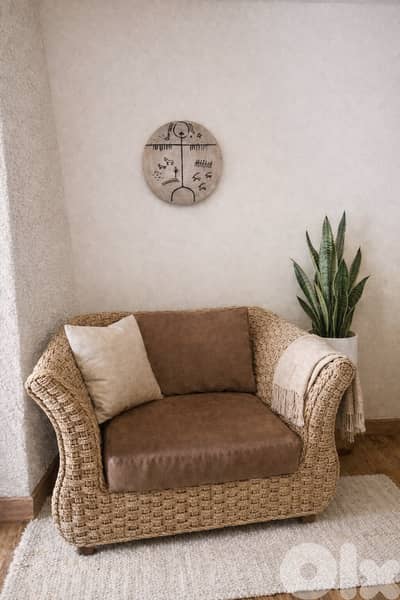 Armchair 1 seater or 2. NEW feel. used one month only