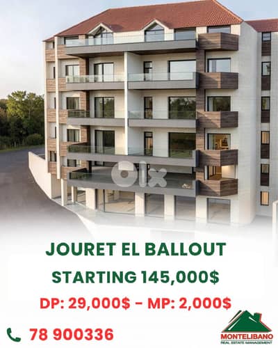 Apartment For Sale in Jouret El Ballout جورة البلوط with Installment