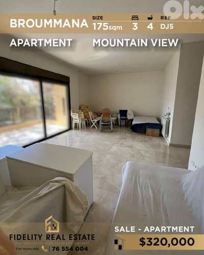 Apartment for sale in Broummana DJ5 شقة  للبيع في برمانا