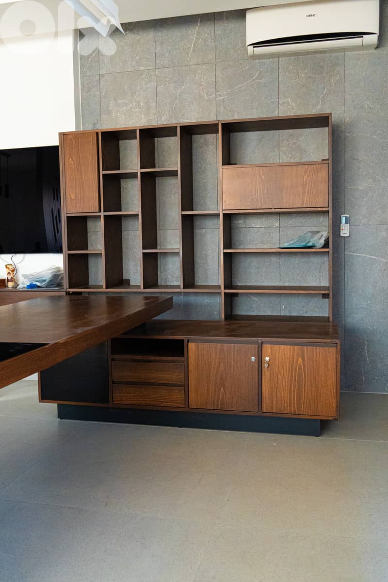 office manager desk with chairs and cabinet 1