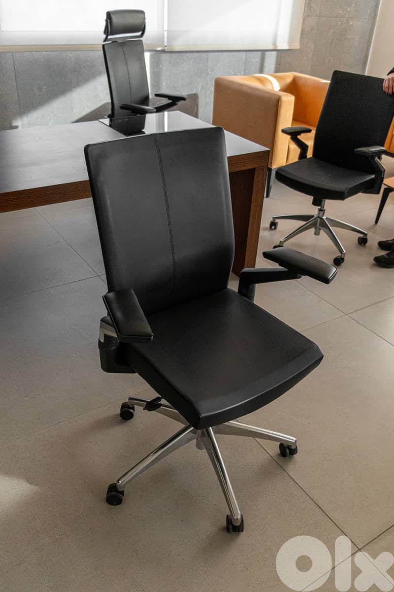 office manager desk with chairs and cabinet 3