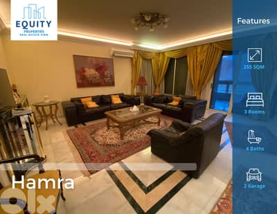 Furnished 255 SQM Apartment For Sale In Hamra شقة للبيع #JM20923