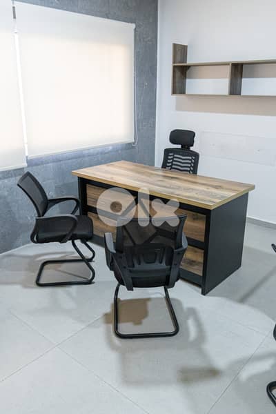 employees desk with chairs