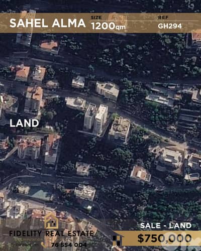 Land for sale in Sahel Alma GH294 أرض للبيع في ساحل علما