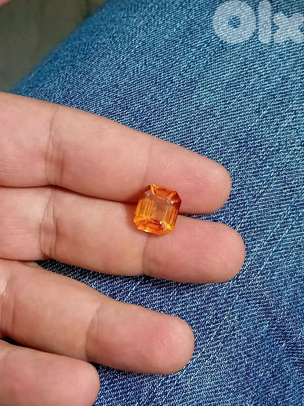 certified vivid orange yellow sapphire 10.86ct 2