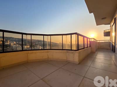 Three Bedroom Apartment in Biakout, Metn with a Breathtaking Sea View.