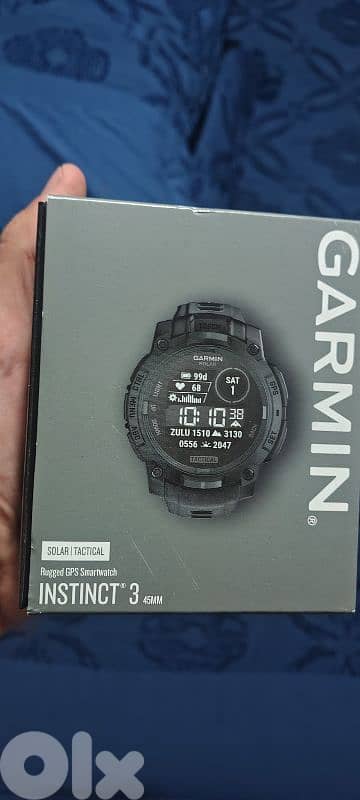 Garmin instinct 3 tactical solar 45mm barely used 2