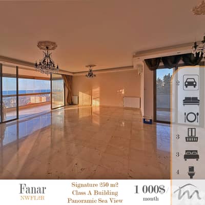Fanar | Class A Building | Equipped 250m² Apart | Panoramic Sea View