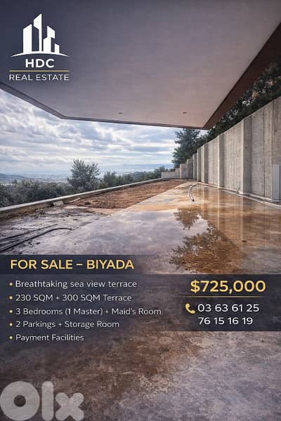 Biyada stunning sea View 230 sqm + 300 sqm elevated terrace