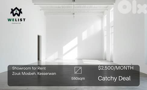 Showroom for rent in Zouk Mosbeh صالة عرض للإيجار في منطقة زوق مصبح
