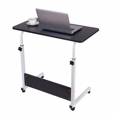 Adjustable Laptop Table with Locking Wheels