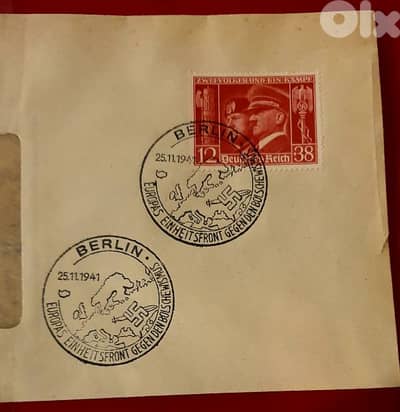 Germany Reich Nazi Hitler/ Mussolini rare posted cover 1941