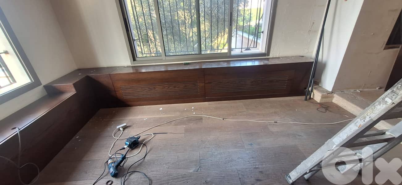 TV Built In - Solid Oak 1