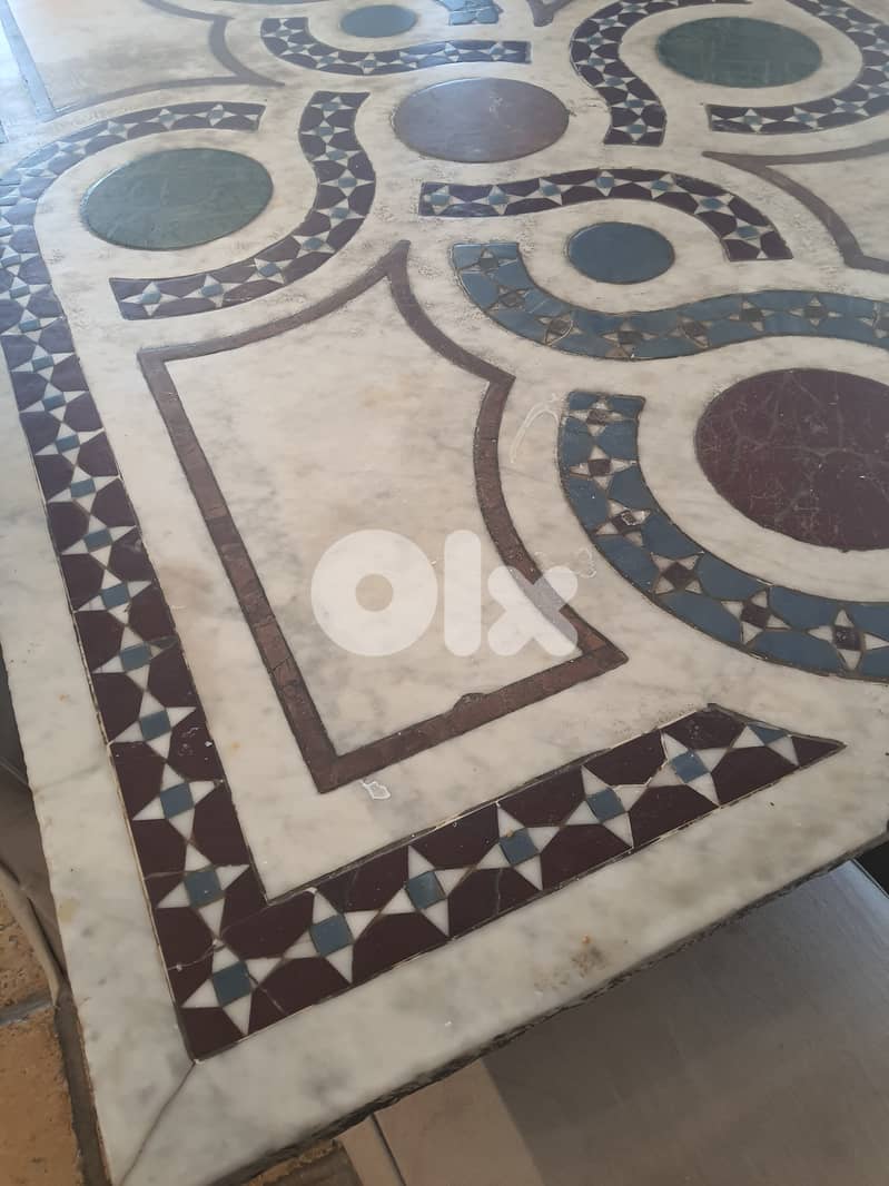 Solid Marble 150 year old Dining Room Table Top 2