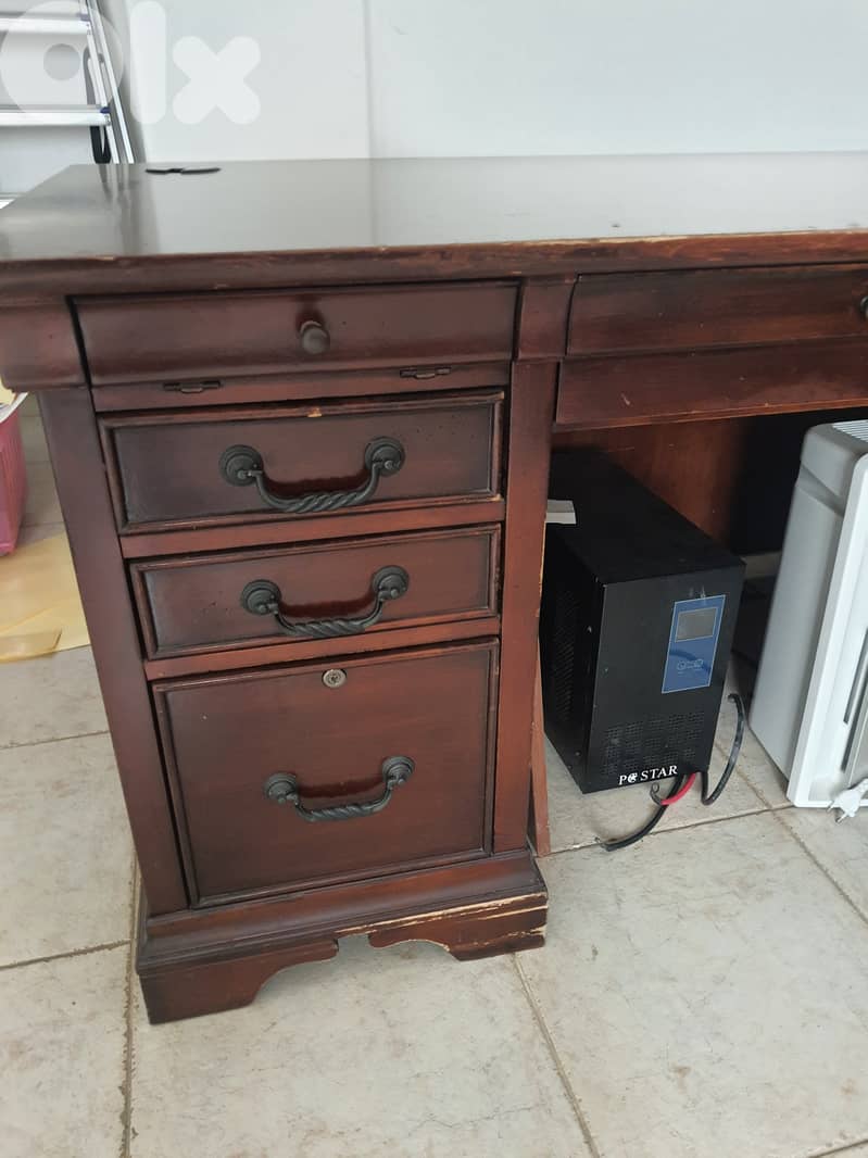 Solid Oak Office Desk 1