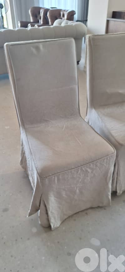 Linen Dining Chairs - Set of 8