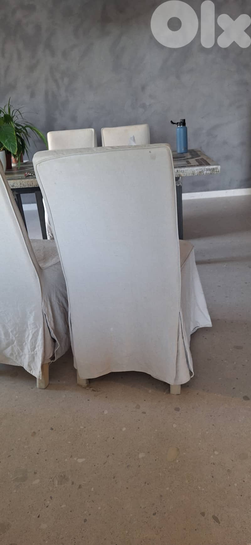 Linen Dining Chairs - Set of 8 3
