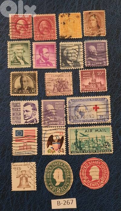 USA vintage 20 stamps since 1910. Lot# B-267