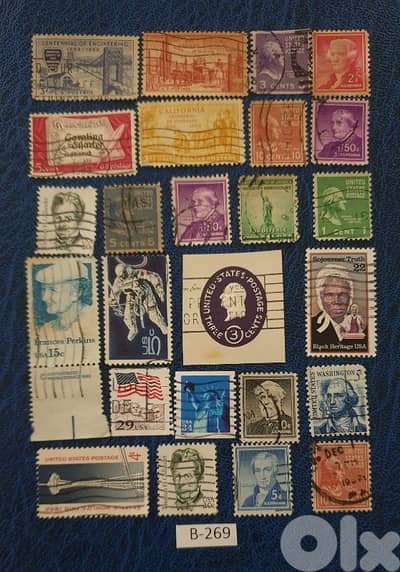 USA vintage 25 stamps. Lot# B-269