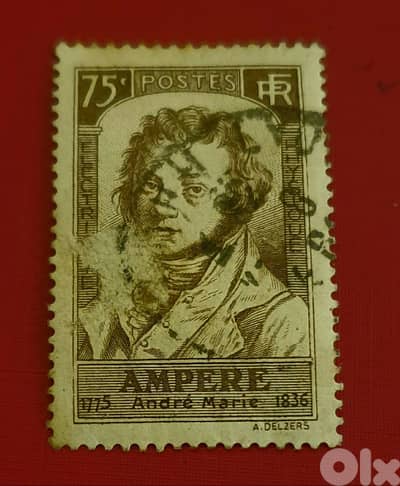 France 1936 André-Marie Ampère (1775-1836) rare stamp