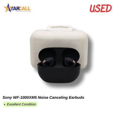 Used Sony WF-1000XM5 Noise Canceling Earbuds
