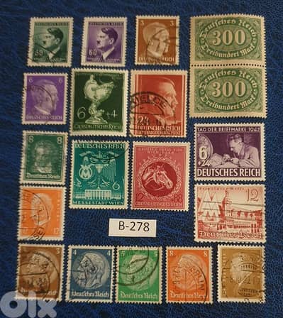 Germany Reich Nazi Hitler 19 stamps Lot# B-278