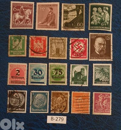 Germany Reich Nazi Hitler 19 stamps Lot# B-279