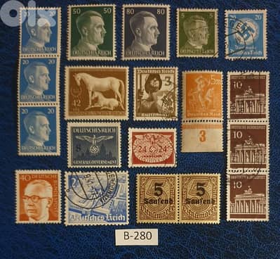 Germany Reich Nazi Hitler 19 stamps Lot# B-280