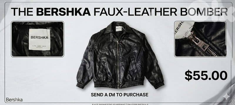BRAND NEW BERSHKA BOMBER JACKET (Size M) - 2
