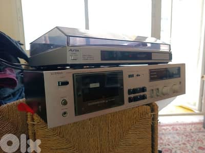 cassette deck and turntable
