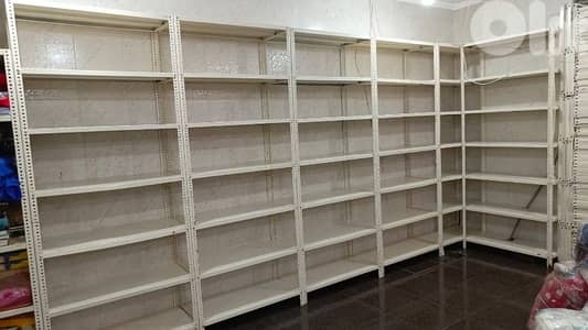 Metal storage shelves