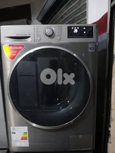 غسالا الجي 8 كيلو درايف انفرتر شبه جديده