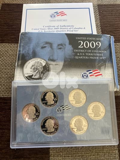 مجموعة عملة ارباع دولار أميركي ل كولومبيا وجزر محتلة من اميركا