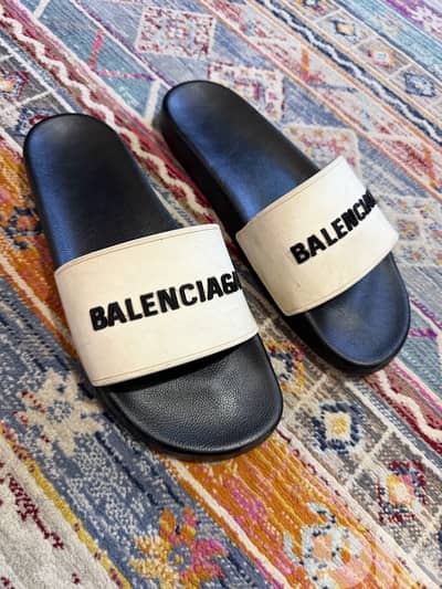 Balenciaga Logo Pool Slides