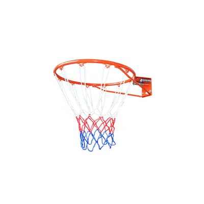 Wall-Mounted Full-Size Basketball Hoop Rim & Net 38cm - حافة وشبكة كرة