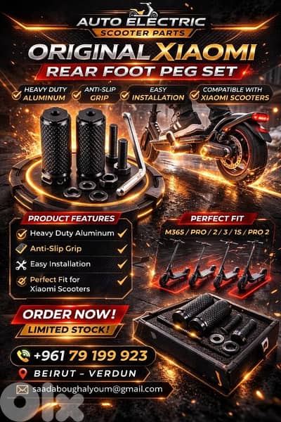 electric scooter orginal Xiaomi rear foot peg set